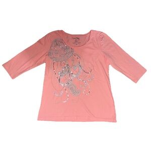 Coral Bay Jellyfish Forever Florida top, med Petite